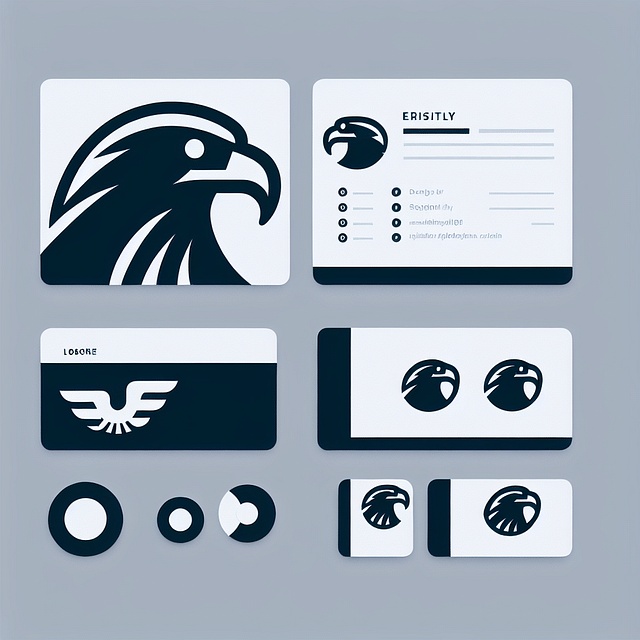 eagle logo on business card