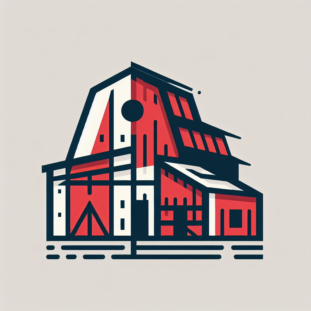 abstract barn logo design