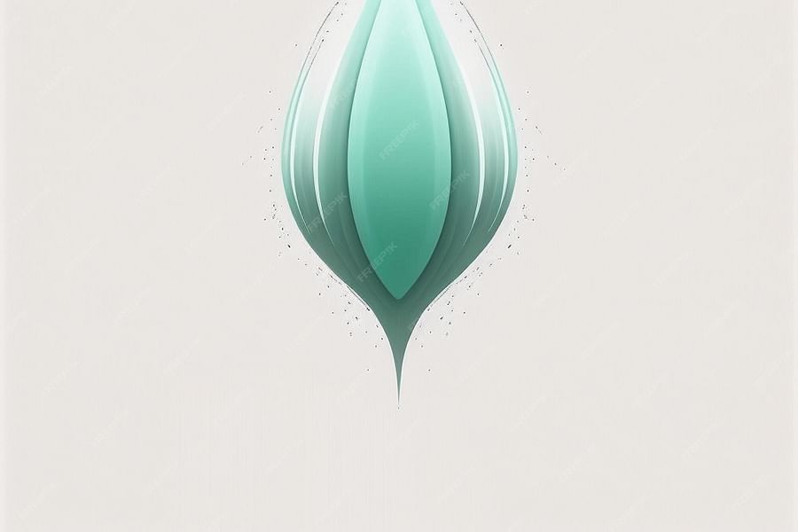 leaf and drop minimalist logo