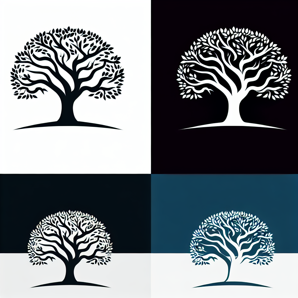 tree silhouette logo design