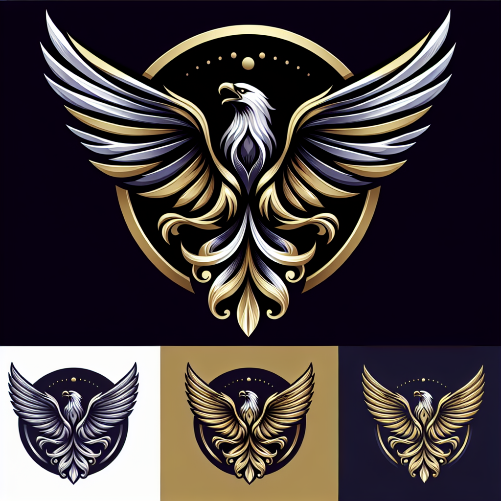 stylized eagle luxury brand logo