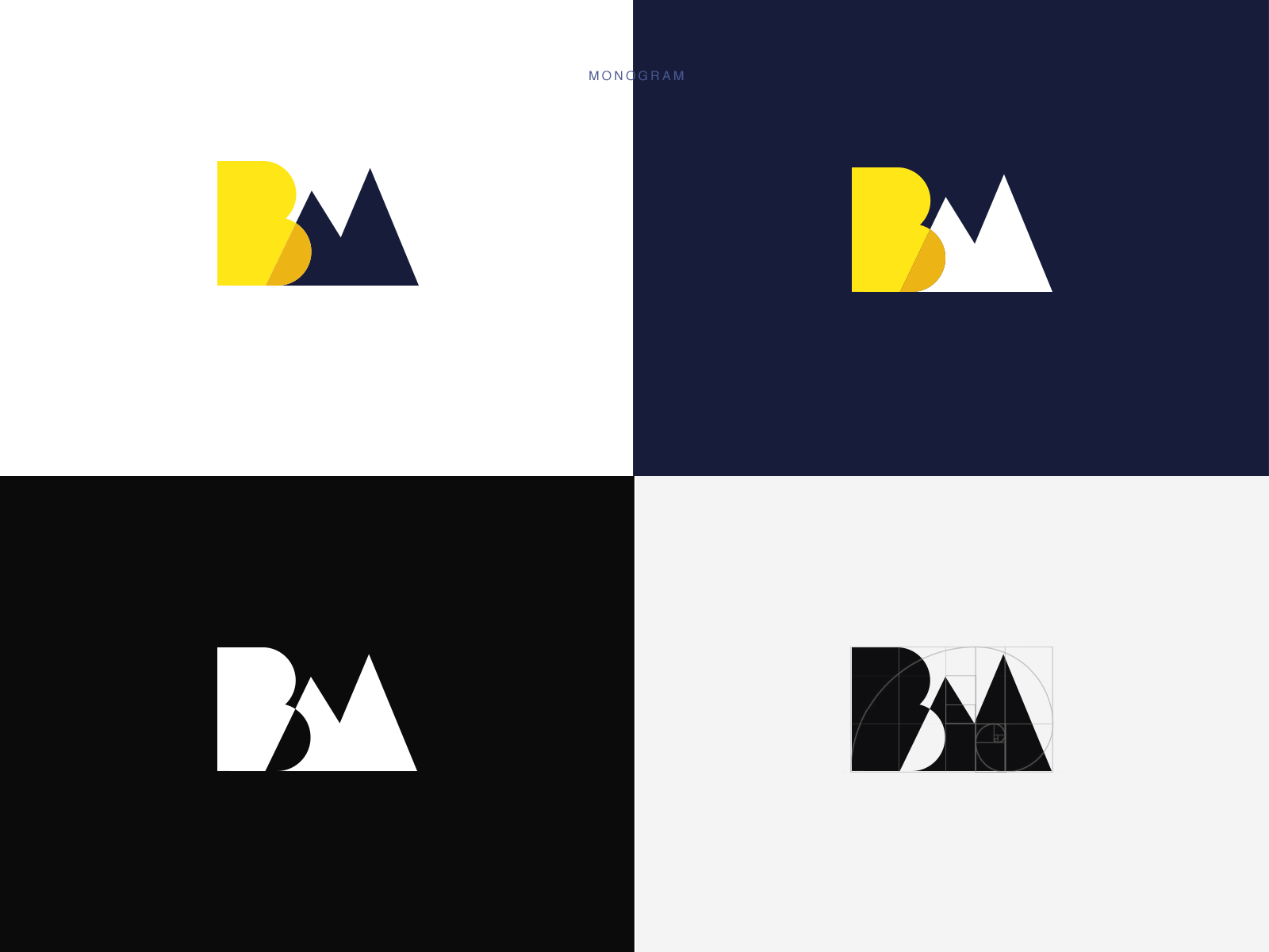Geometric typography finance logo