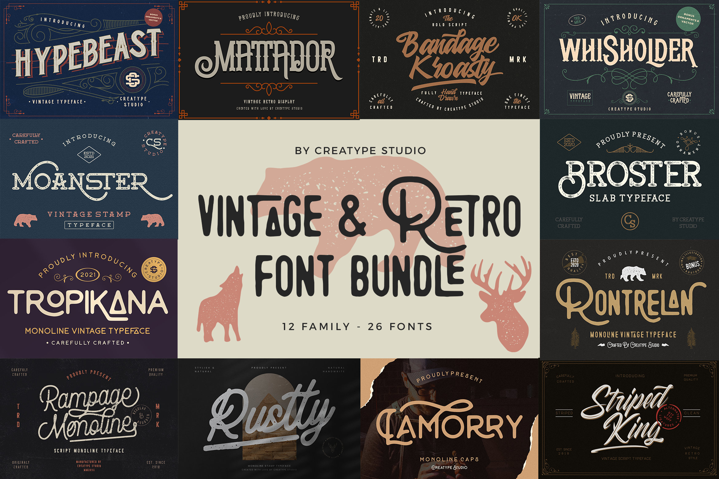 Vintage typography money logo