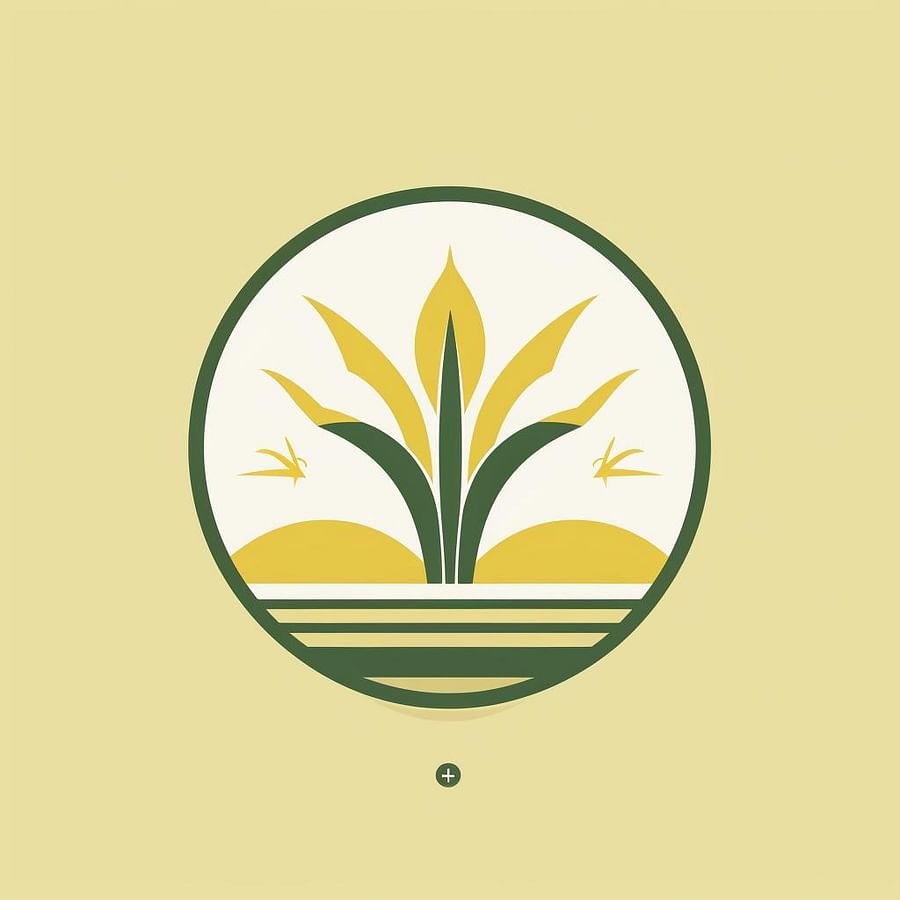 Minimalist farm logo with corn motif