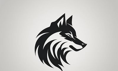 What does the wolf symbol represent in logo designs?