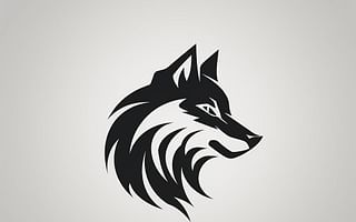 What does the wolf symbol represent in logo designs?